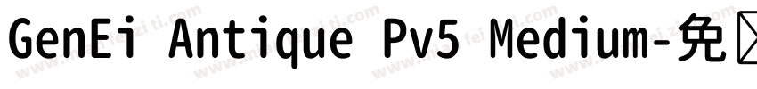 GenEi Antique Pv5 Medium字体转换